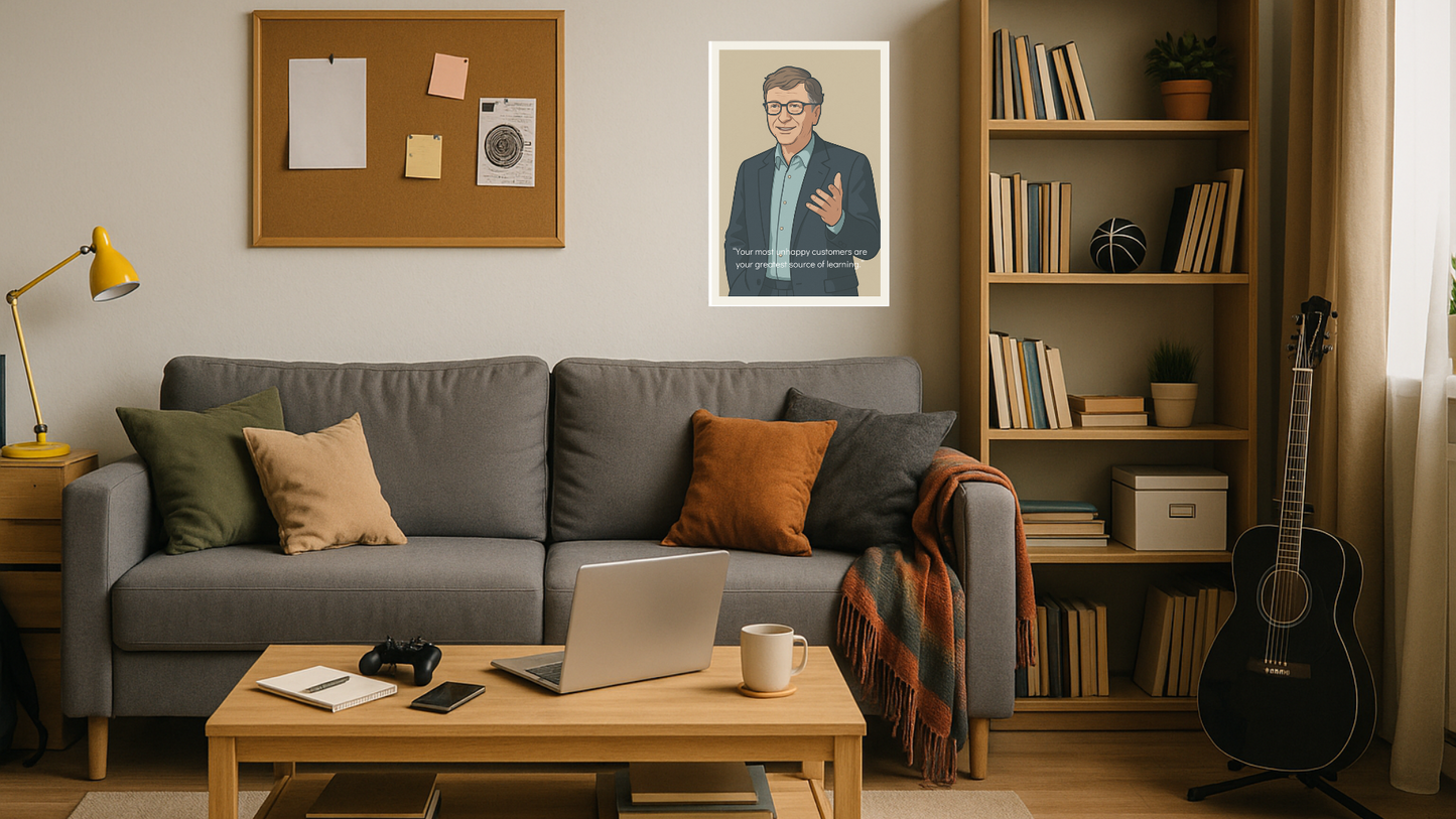Affiche Bill Gates - Iconic Clay