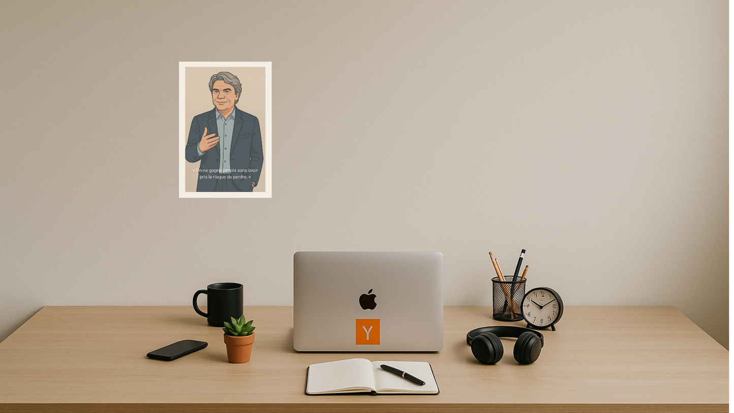 Affiche Bernard Tapie - Iconic Oat