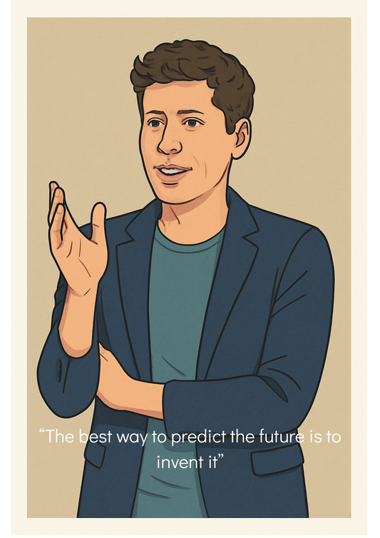 Afiche Sam Altman - Iconic Sandstone