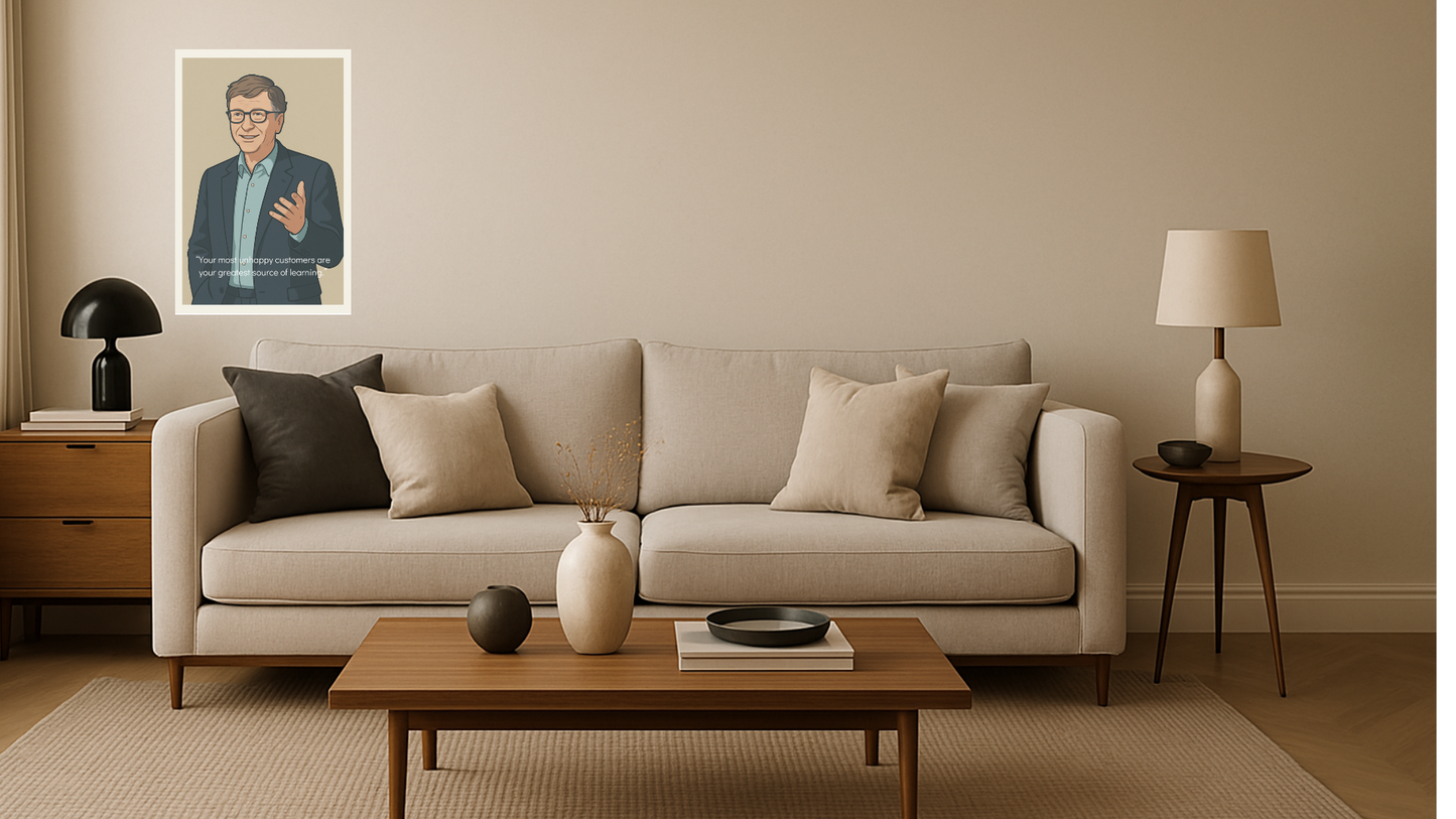 Affiche Bill Gates - Iconic Clay