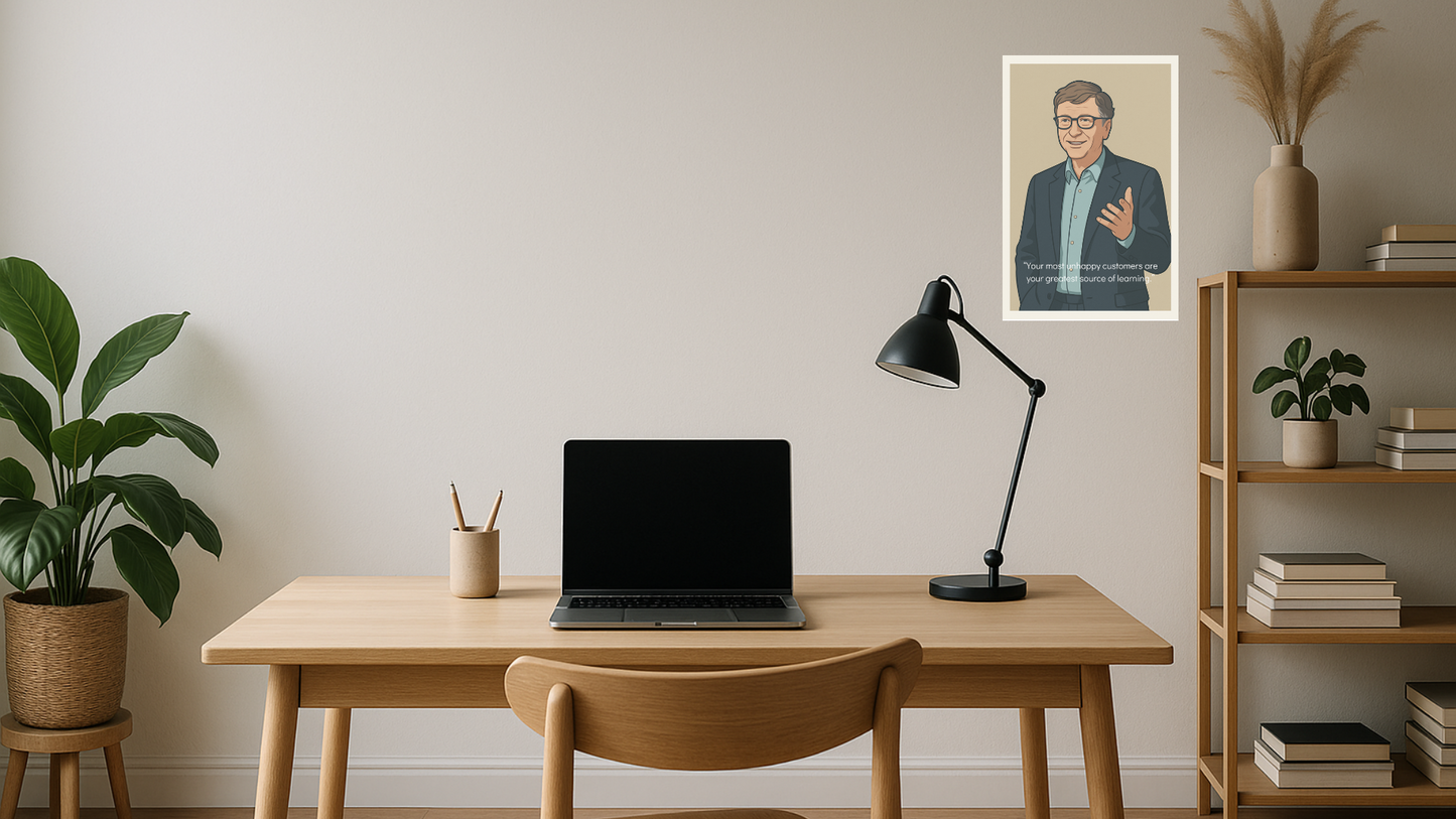 Affiche Bill Gates - Iconic Clay