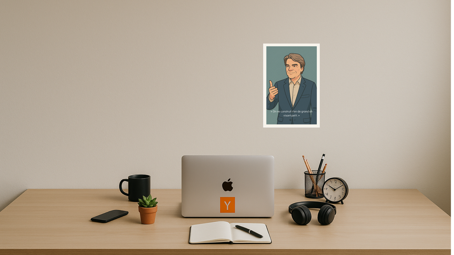 Affiche Bernard Tapie - Iconic Teal