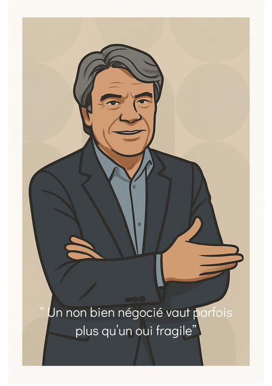 Affiche Bernard Tapie - Iconic Greige