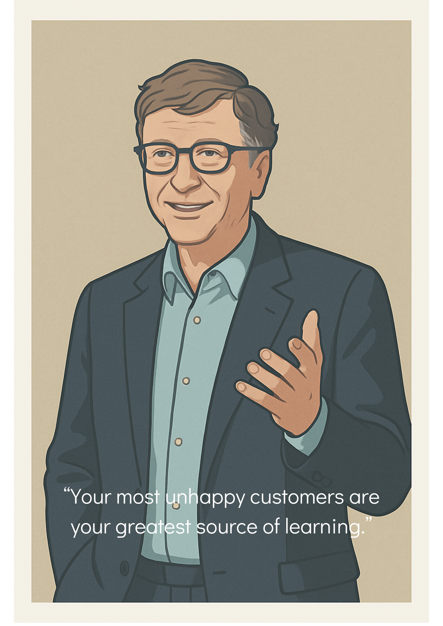 Affiche Bill Gates - Iconic Clay
