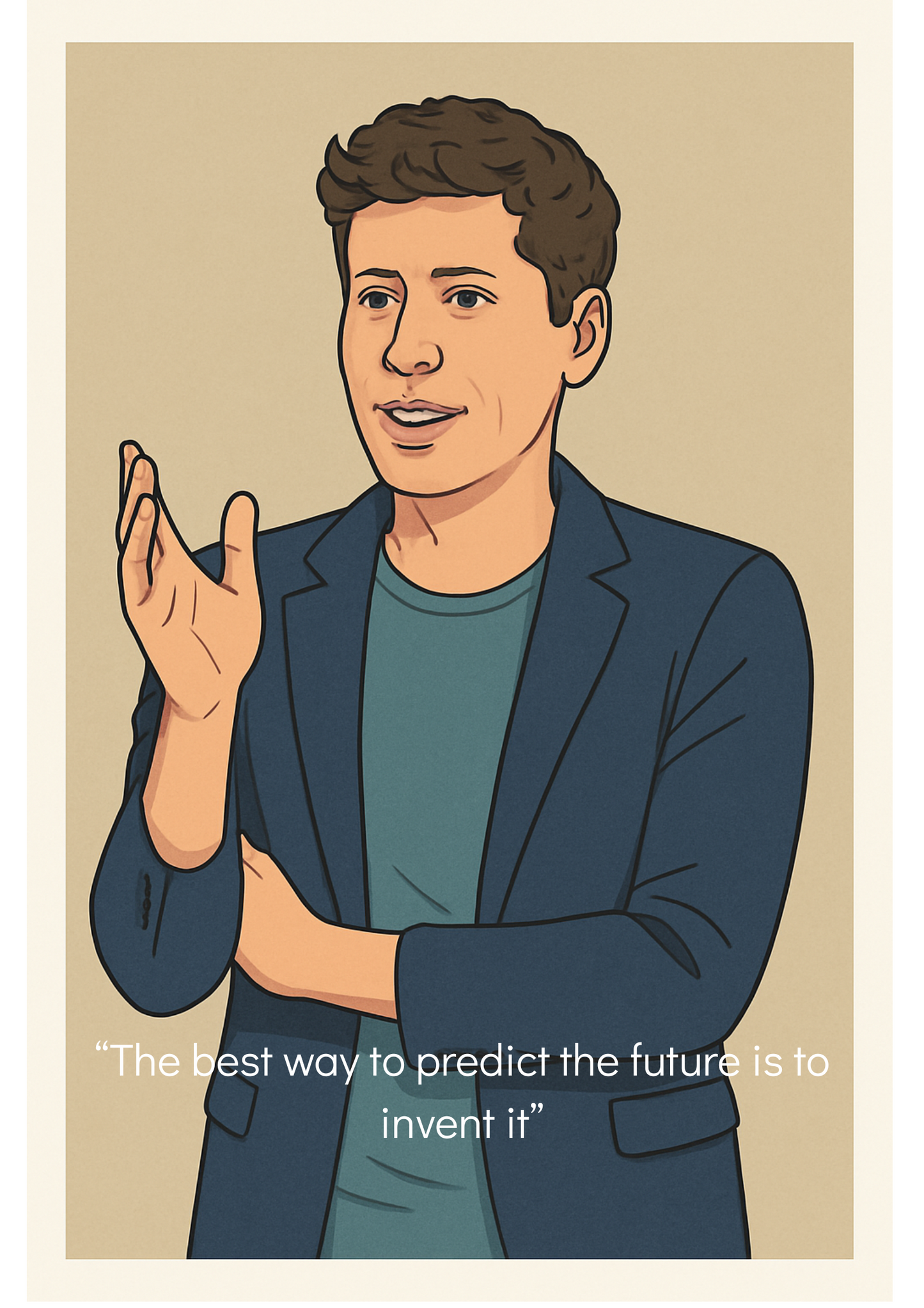 Afiche Sam Altman - Iconic Sandstone