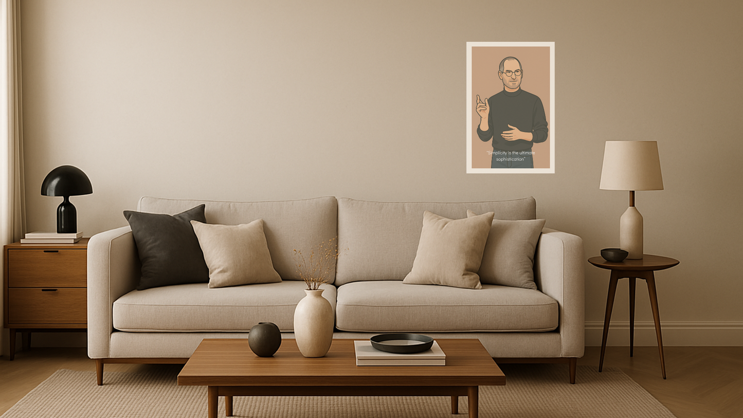 Affiche Steve Jobs - Iconic Soft Sand