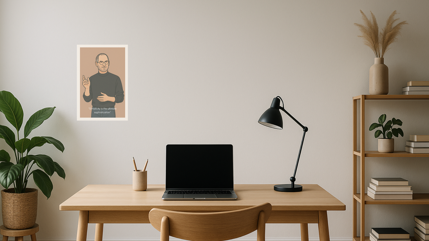 Affiche Steve Jobs - Iconic Soft Sand