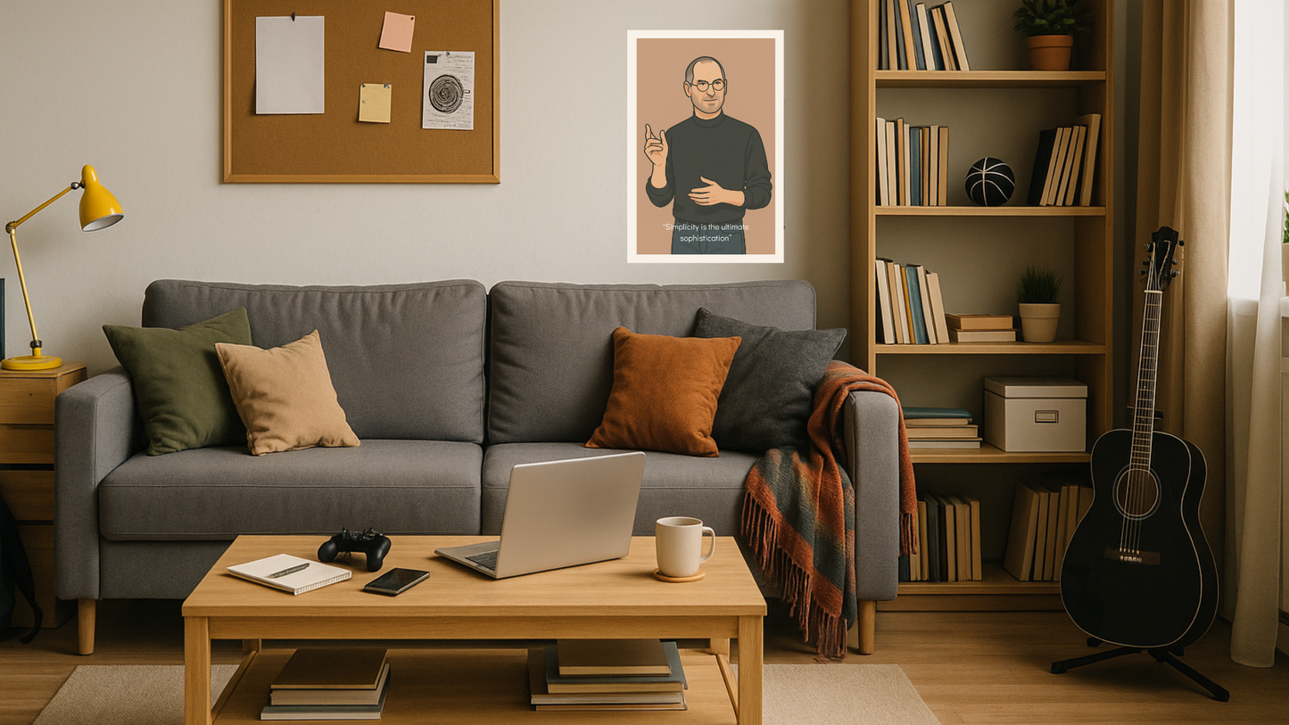 Affiche Steve Jobs - Iconic Soft Sand