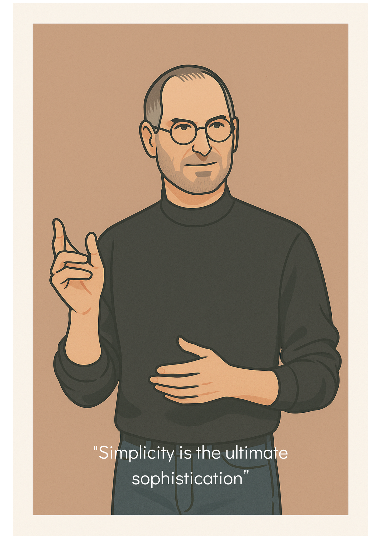 Affiche Steve Jobs - Iconic Soft Sand