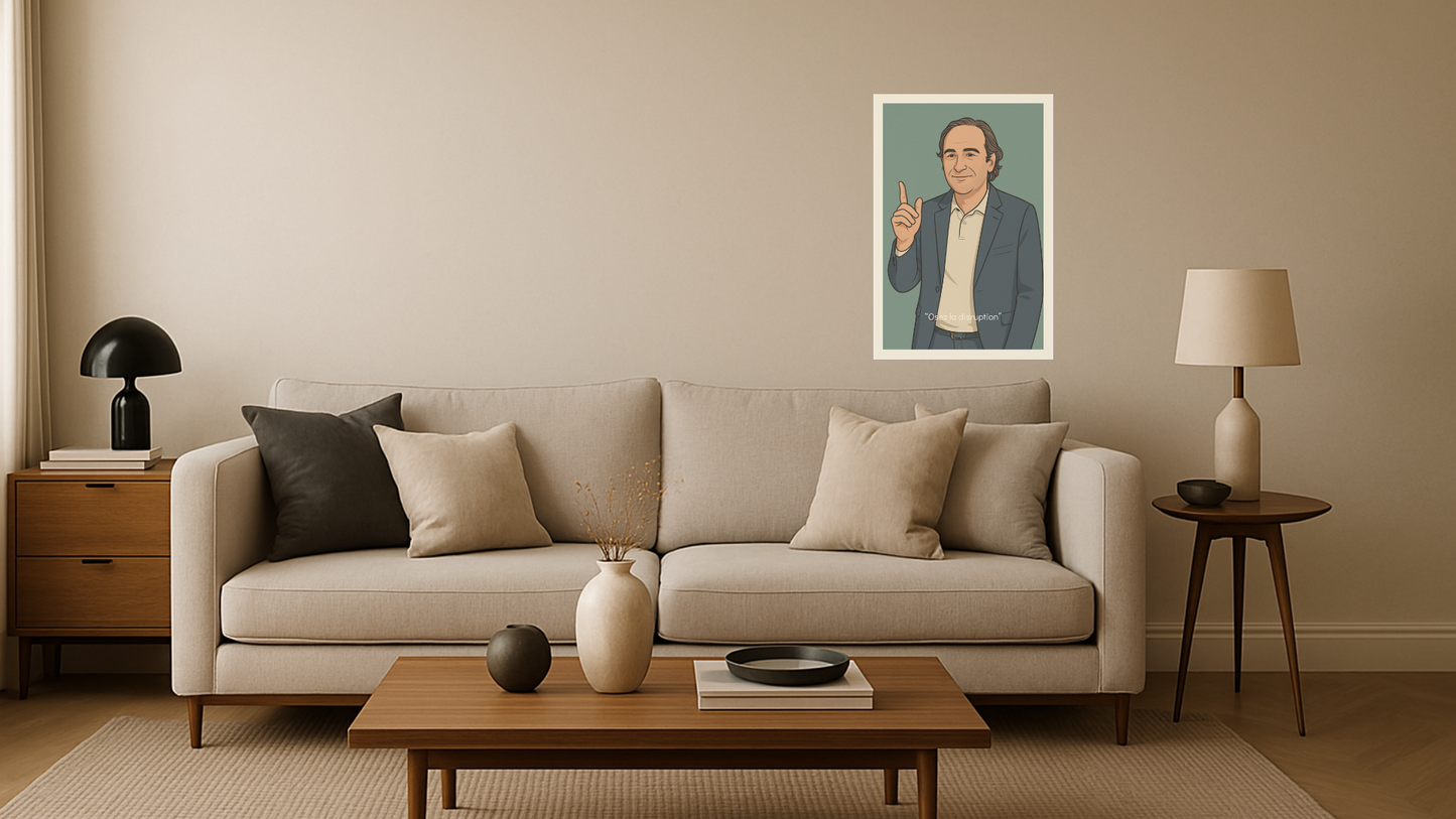Affiche Xavier Niel - Iconic Muted
