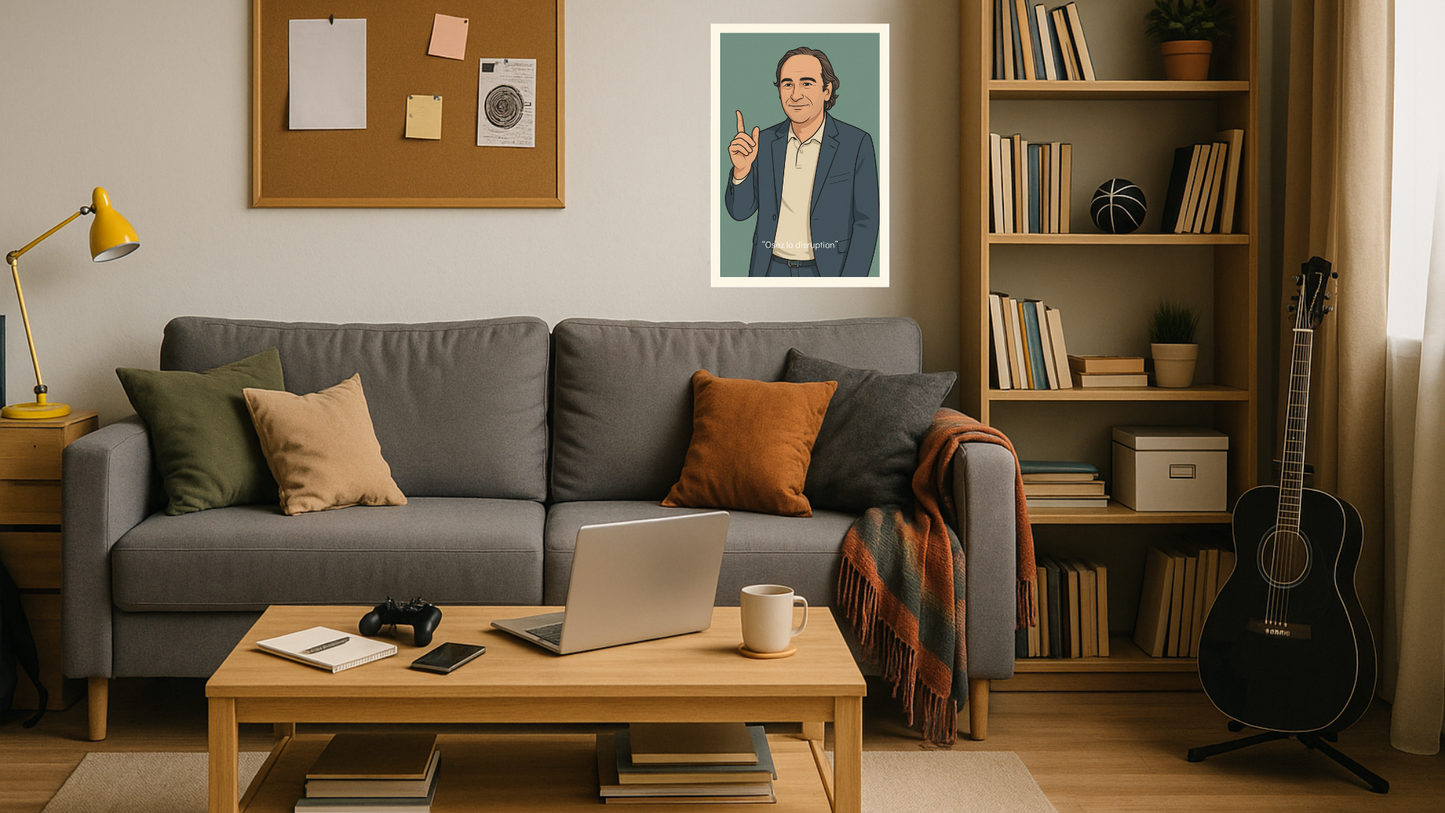 Affiche Xavier Niel - Iconic Muted