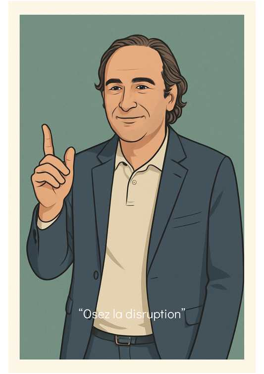 Affiche Xavier Niel - Iconic Muted