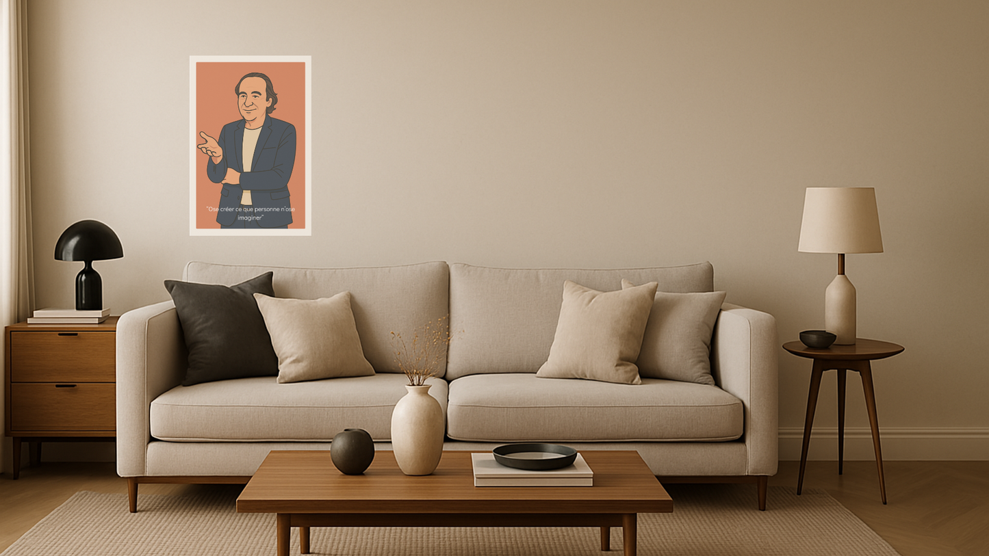 Affiche Xavier Niel - Iconic Bold