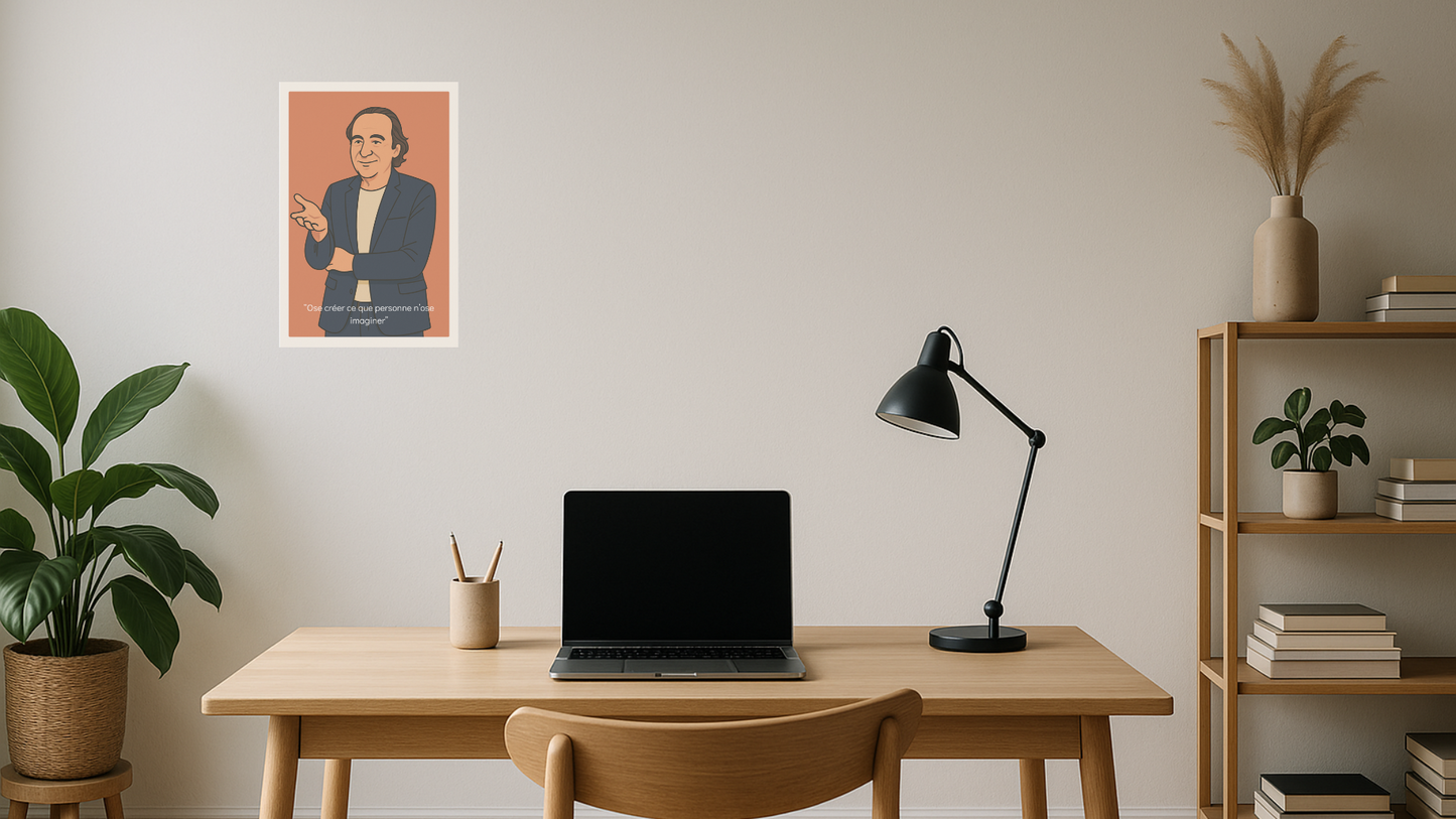 Affiche Xavier Niel - Iconic Bold