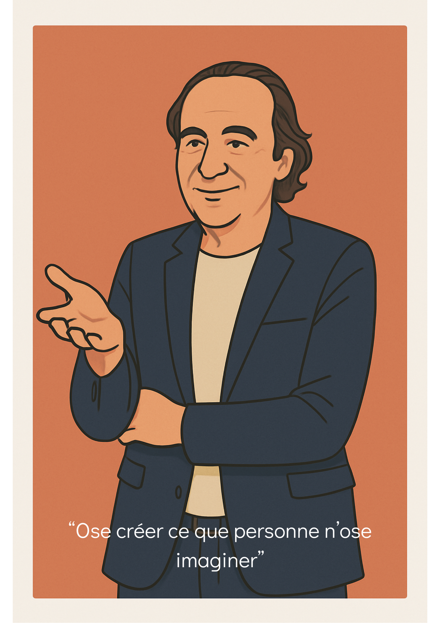 Affiche Xavier Niel - Iconic Bold
